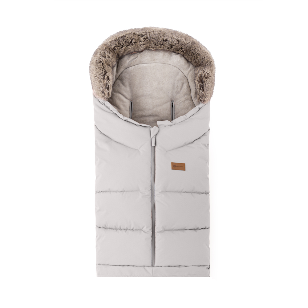 PETITE&amp;MARS Set zimní fusak Arctic 4v1 + rukavice na kočárek Furry Champagne Shower