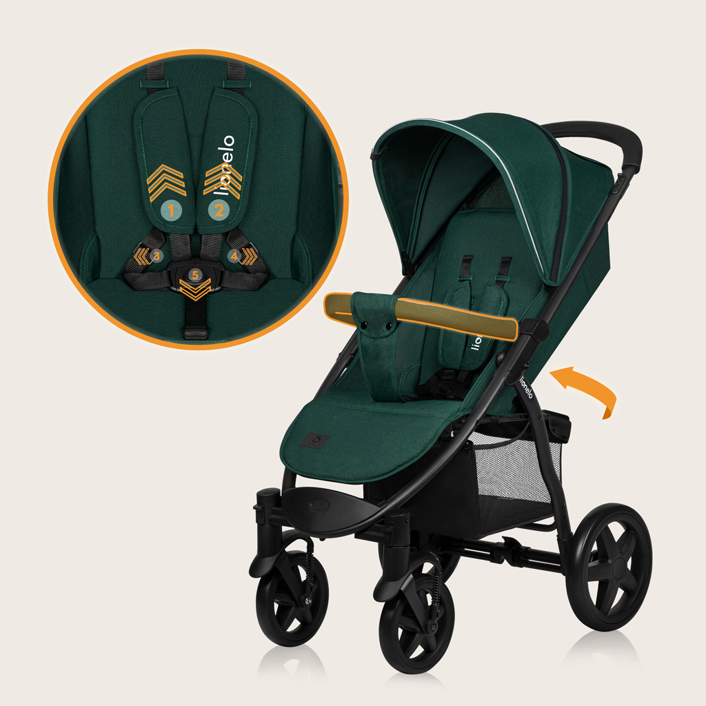 LIONELO Kočárek sportovní Annet Plus Green Forest