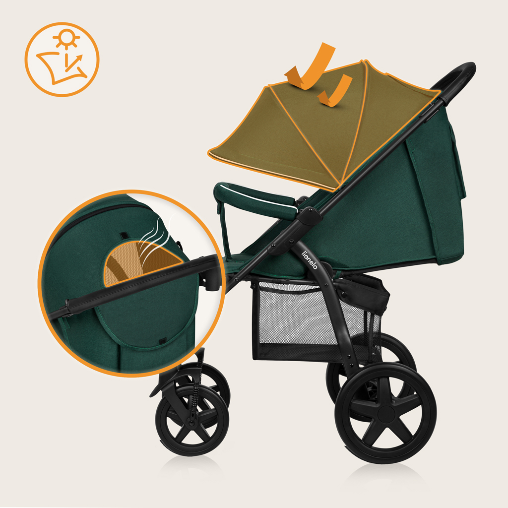 LIONELO Kočárek sportovní Annet Plus Green Forest