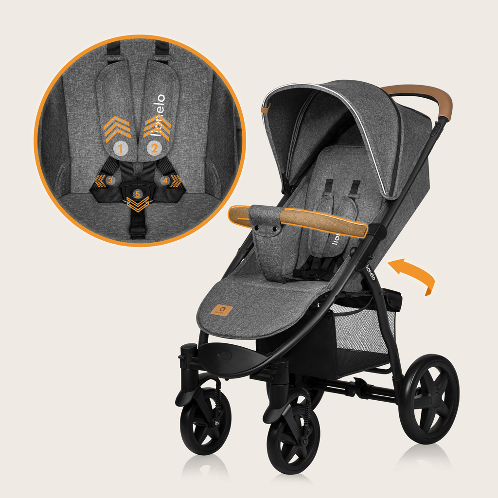 LIONELO Kočárek sportovní Annet Plus Stone Caramel