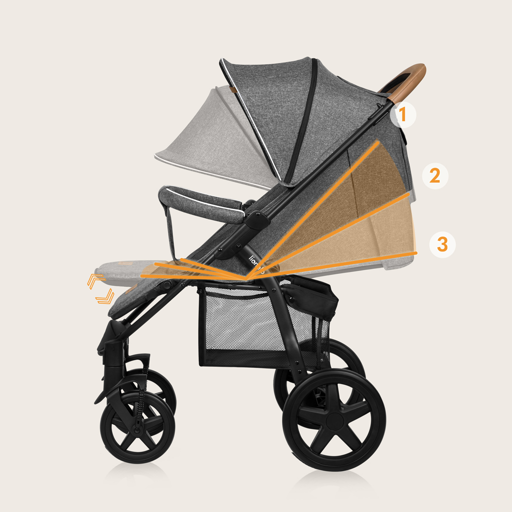 LIONELO Kočárek sportovní Annet Plus Stone Caramel