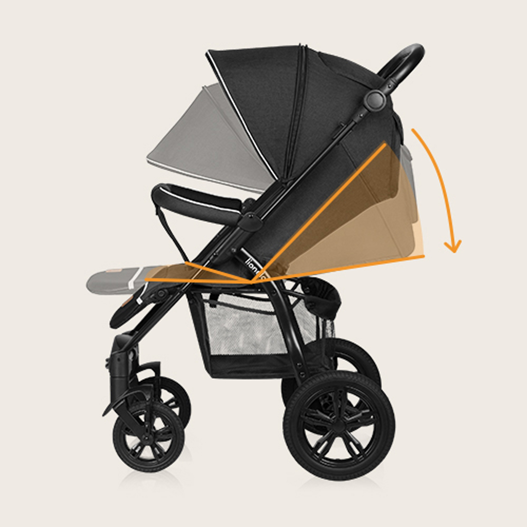 LIONELO Kočárek sportovní Annet Tour Black Carbon