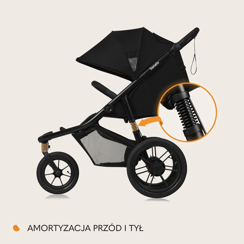 LIONELO Kočárek sportovní Azura Black Onyx