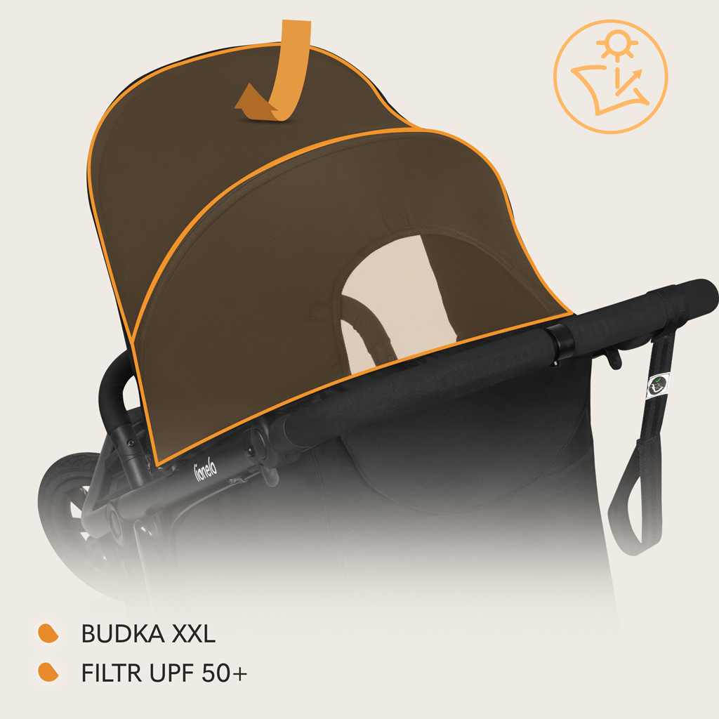 LIONELO Kočárek sportovní Azura Black Onyx