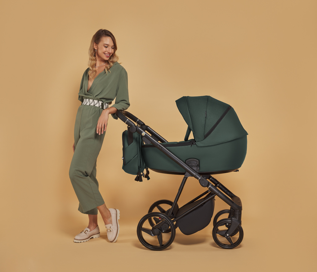 ADAMEX Kočárek kombinovaný Blanc Standard Dark green