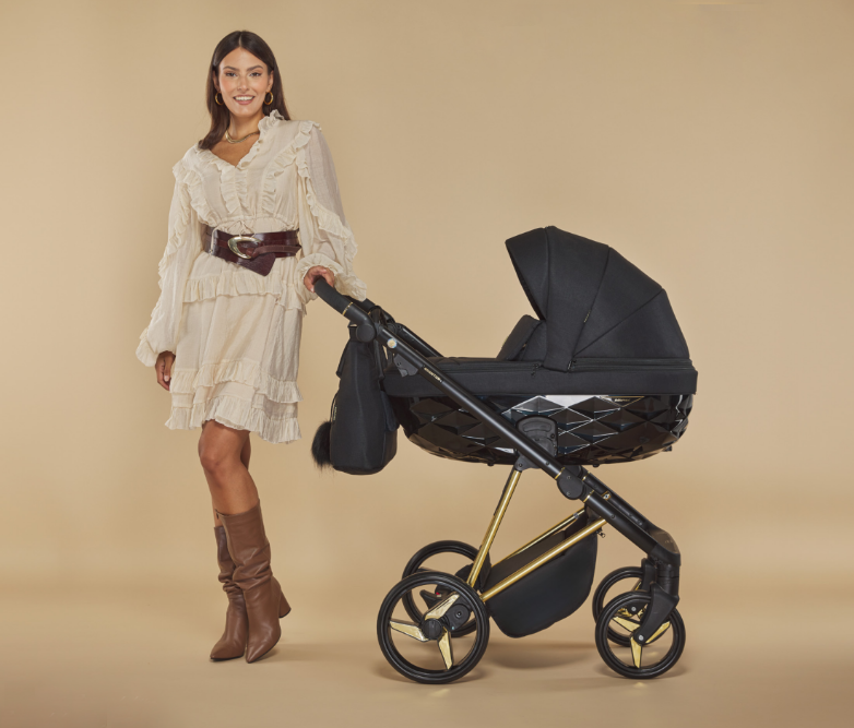 ADAMEX Kočárek kombinovaný Quantum Special Edition Black/Gold