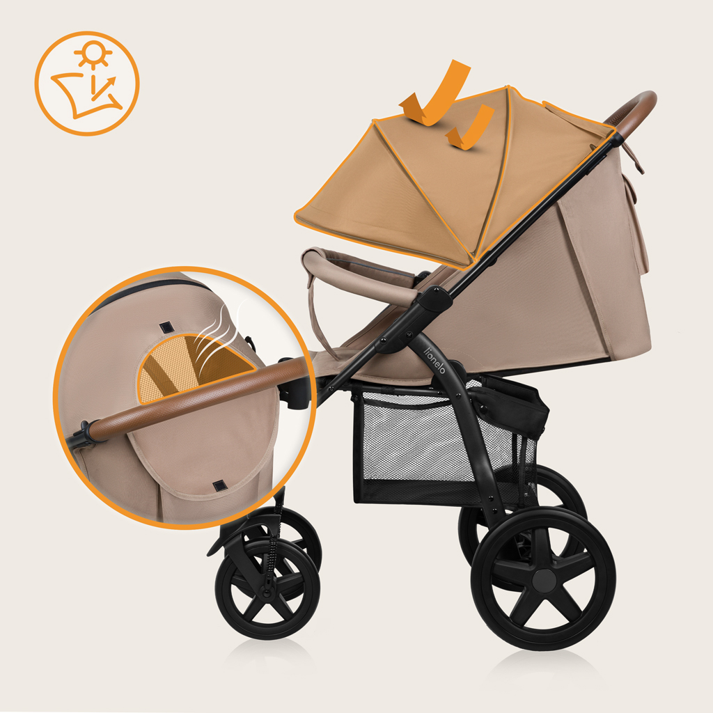 LIONELO Kočárek sportovní Annet Plus Beige Sand