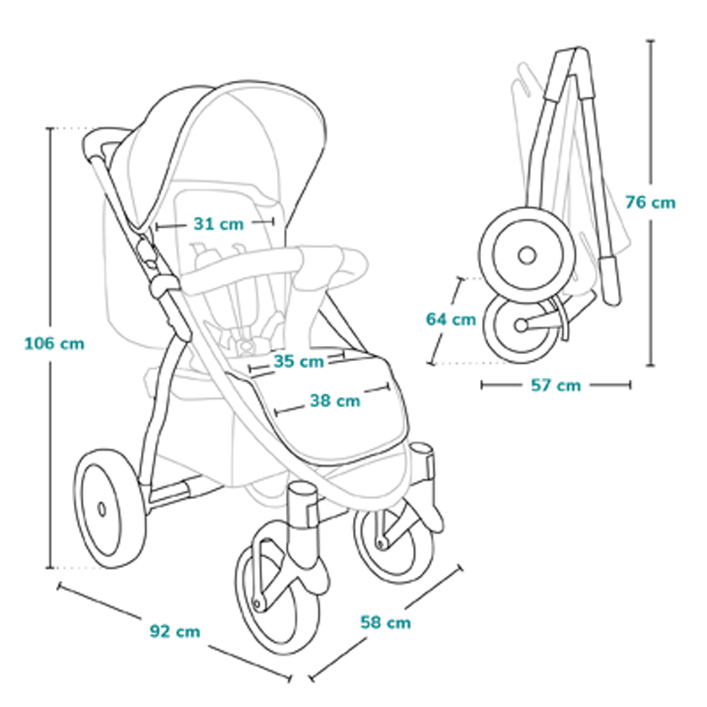 LIONELO Kočárek sportovní Annet Plus Beige Sand