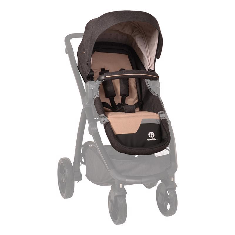 PETITE&amp;MARS Sedačka ke kočárku Vario/ Spider - Black Melange