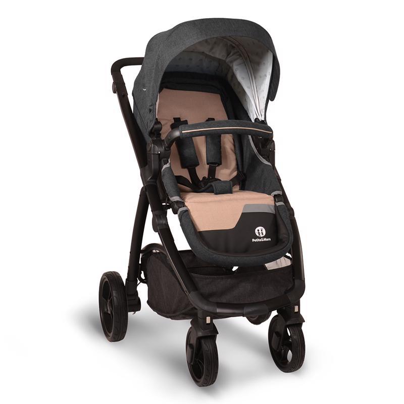 PETITE&amp;MARS Sedačka ke kočárku Vario/ Spider - Black Melange