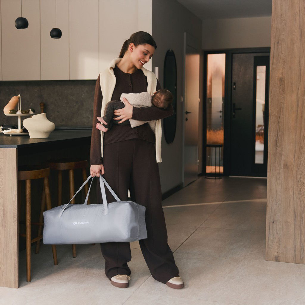 KINDERKRAFT Ohrádka pro děti skládací Ziki Light Grey