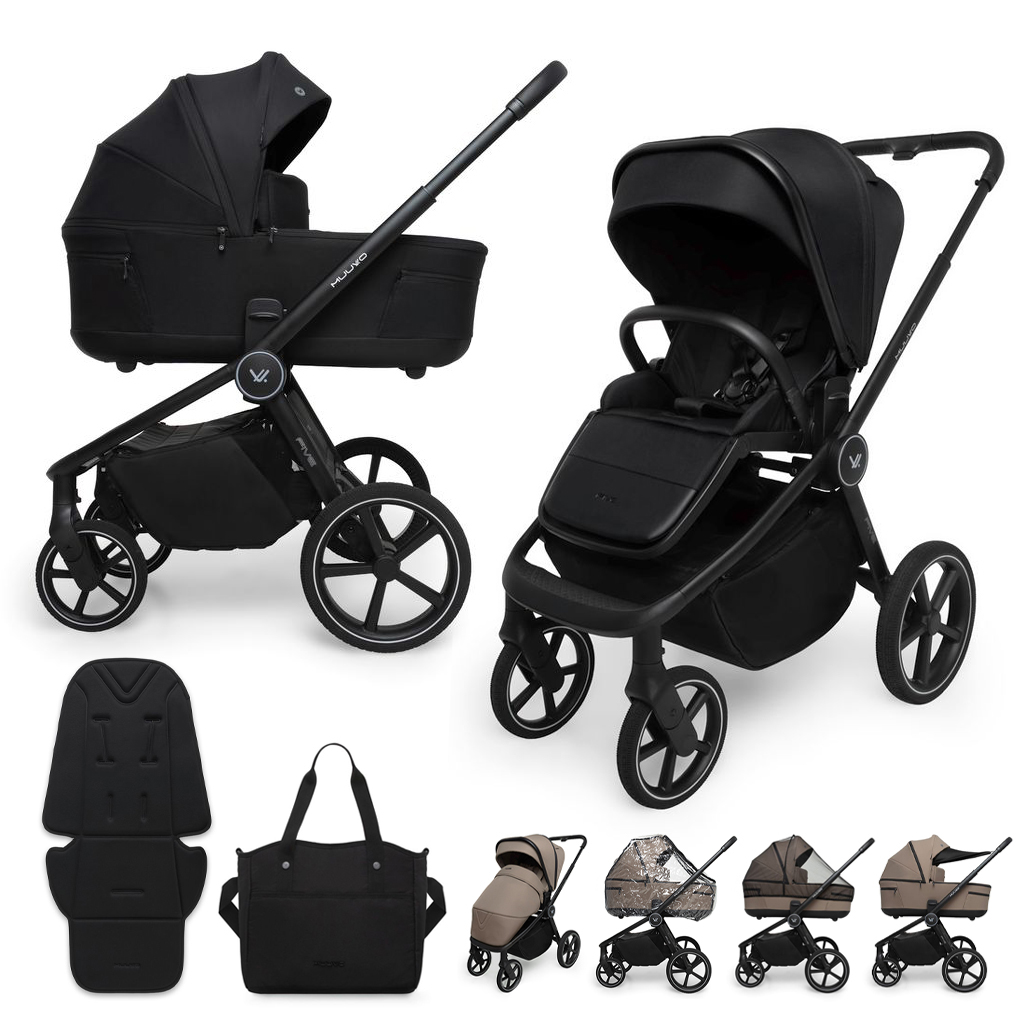 MUUVO Kočárek kombinovaný Five 2v1 Classic Black