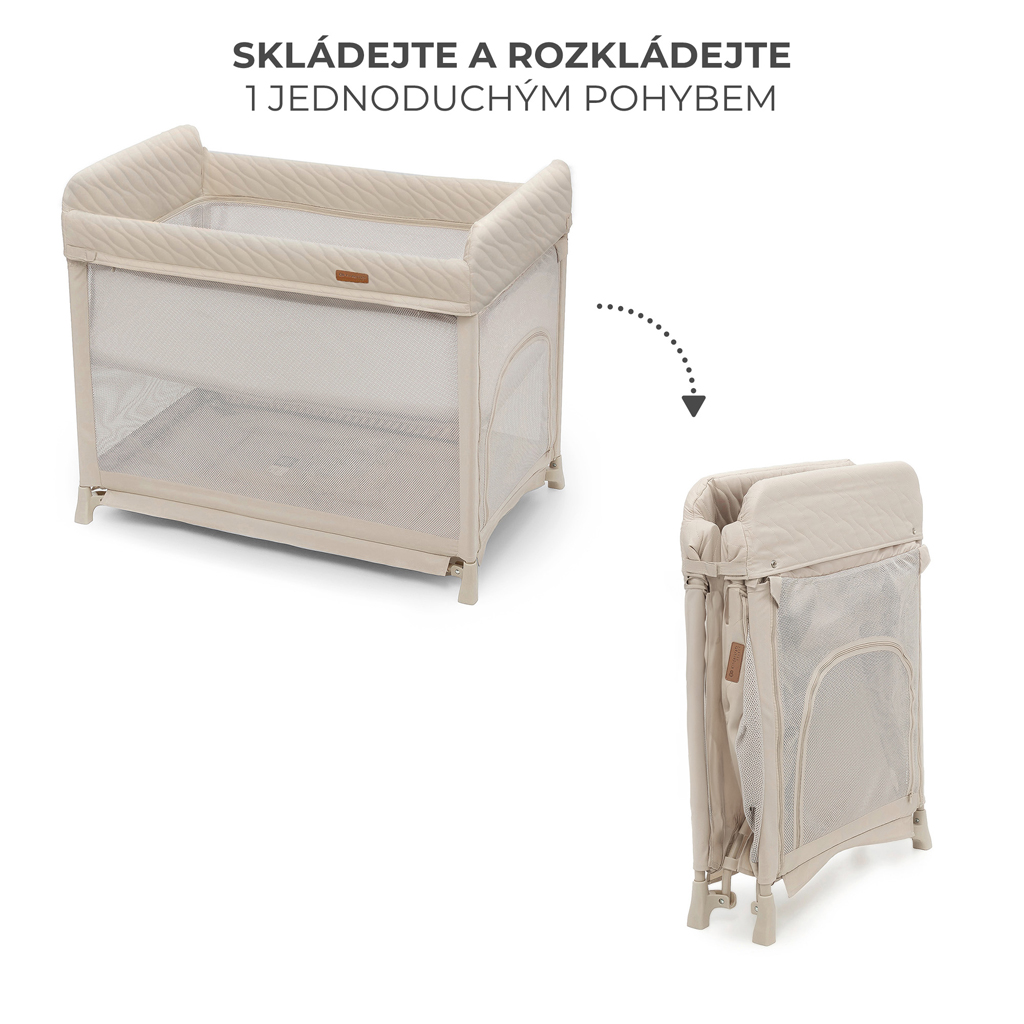 KINDERKRAFT SELECT Postýlka cestovní Moon Dream Beige