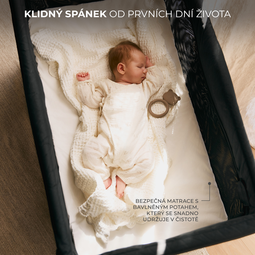 KINDERKRAFT SELECT Postýlka cestovní Moon Dream Beige