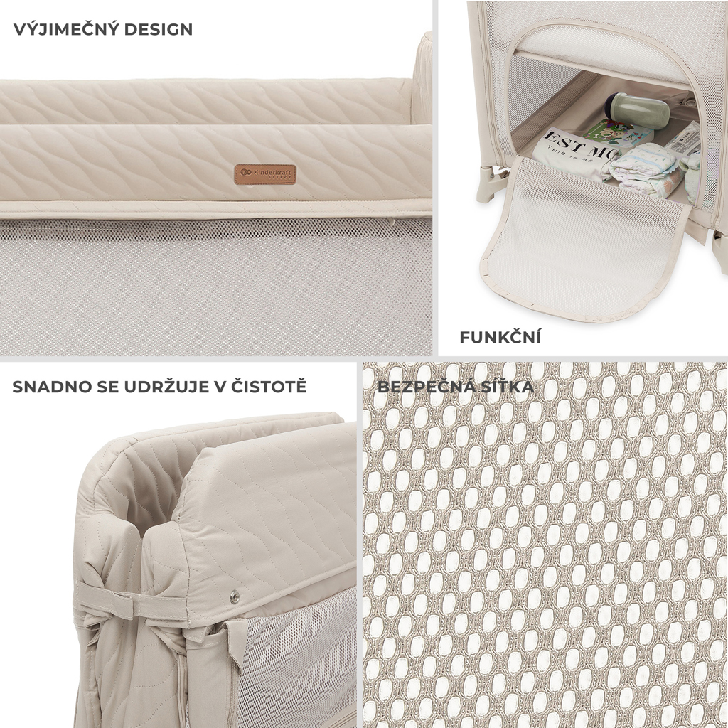 KINDERKRAFT SELECT Postýlka cestovní Moon Dream Beige