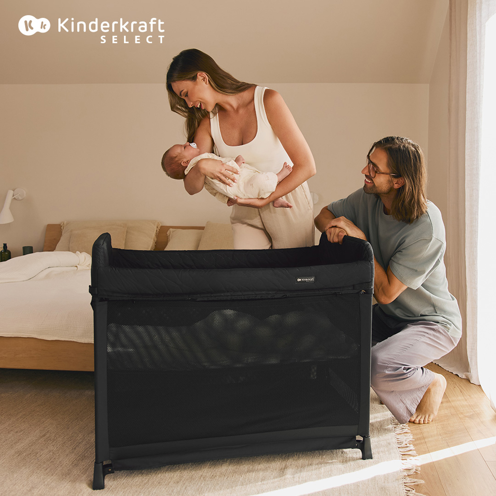 KINDERKRAFT SELECT Postýlka cestovní Moon Dream Black