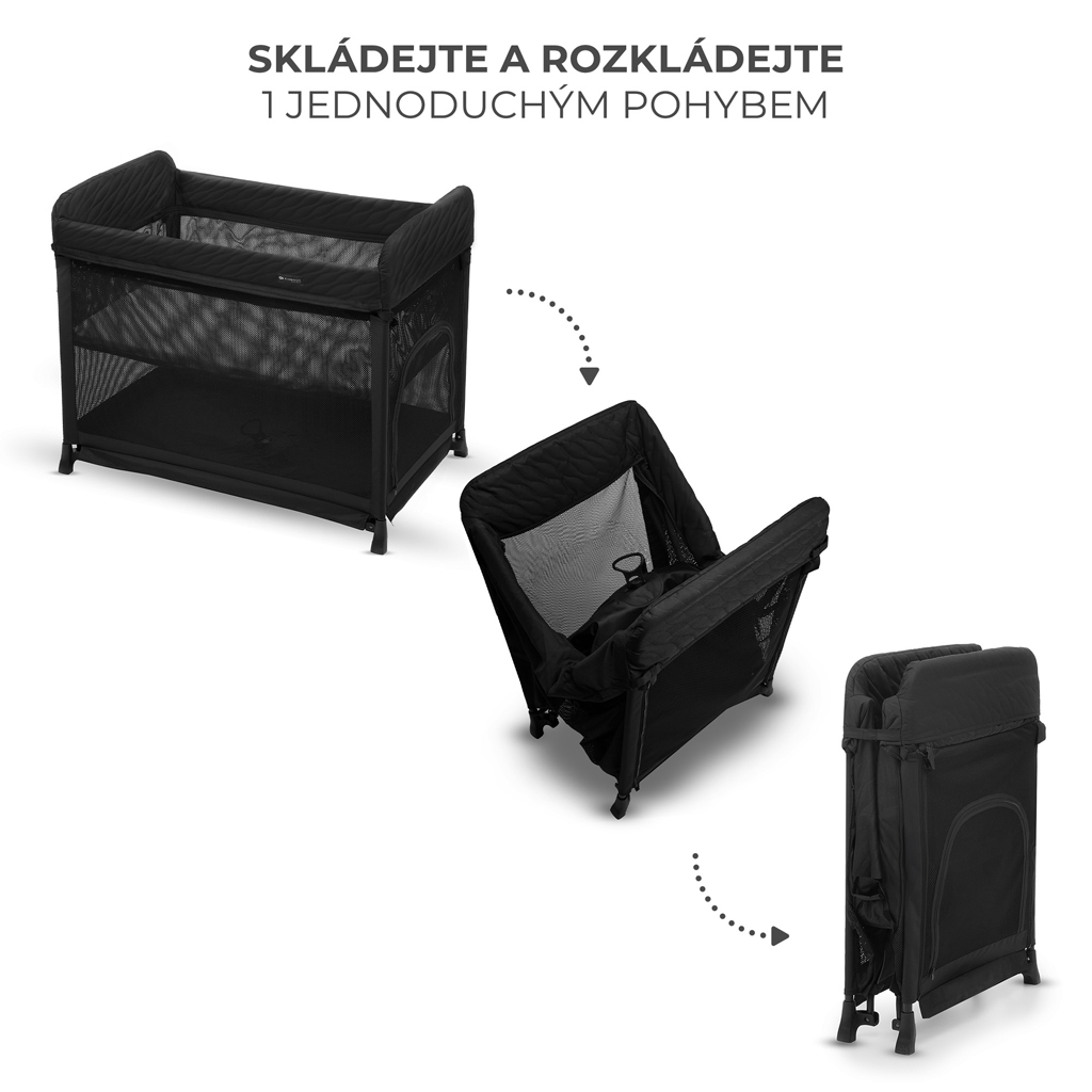 KINDERKRAFT SELECT Postýlka cestovní Moon Dream Black