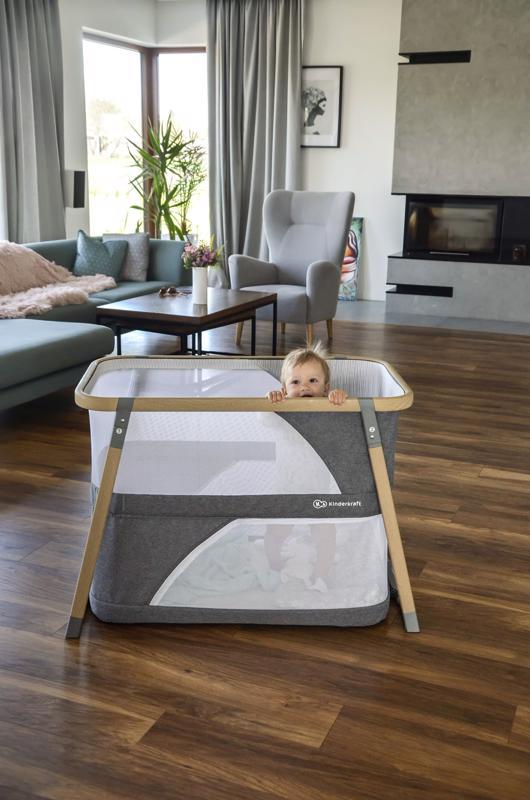 KINDERKRAFT Postýlka multifunkční 4v1 Sofi Gray