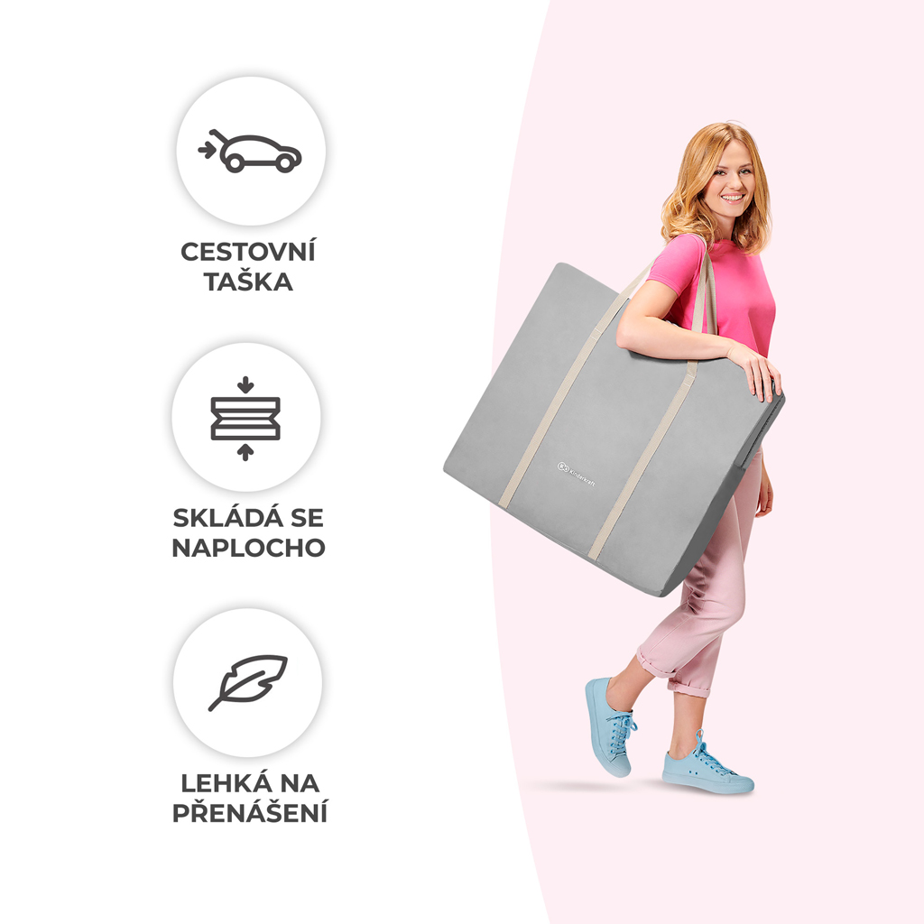 KINDERKRAFT Postýlka dětská 3v1 Lovi Beige