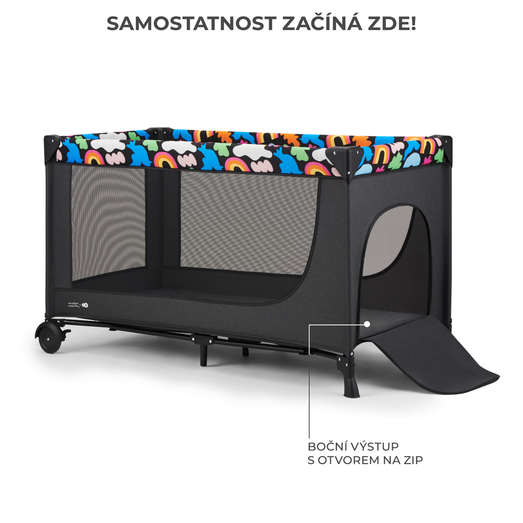 KINDERKRAFT Postýlka cestovní Joy 2 Happy shapes