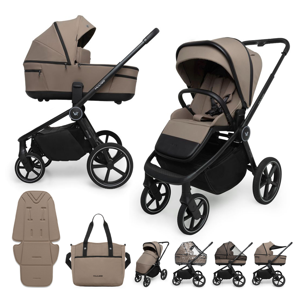 MUUVO Kočárek kombinovaný Five 2v1 Mokka
