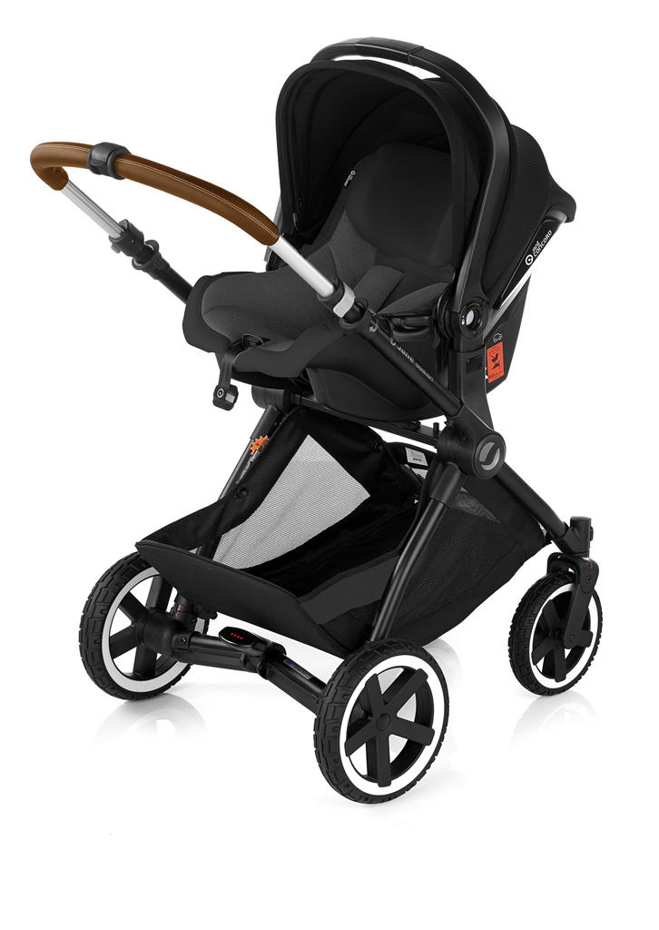 JANÉ Kočárek kombinovaný Crosslight + korba Micro Pro + autosedačka Koos i-size Cold Black