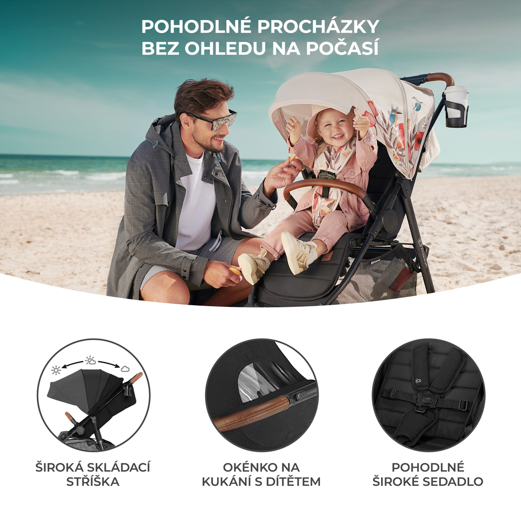 KINDERKRAFT Kočárek sportovní Grande Plus Black