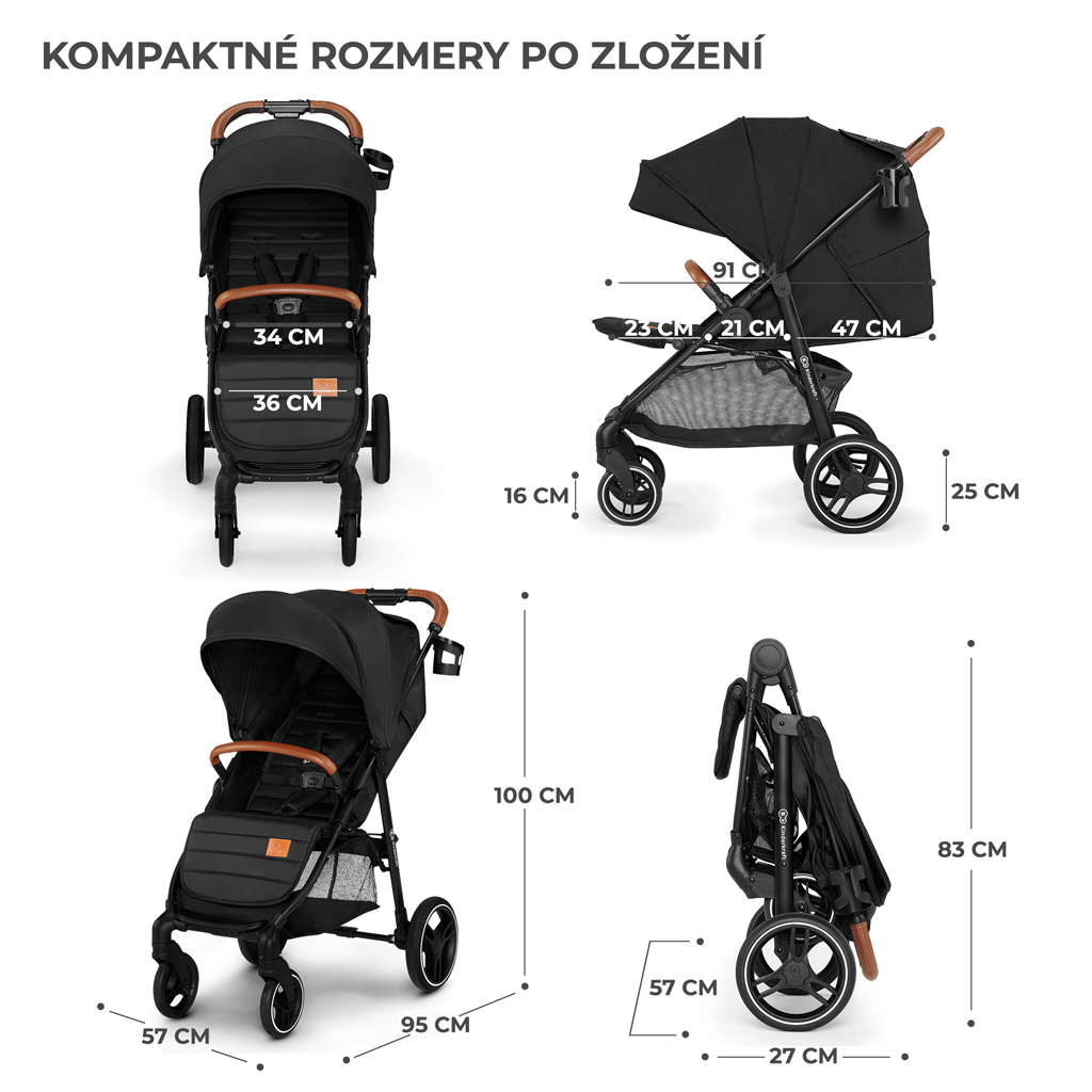 KINDERKRAFT Kočárek sportovní Grande Plus Black
