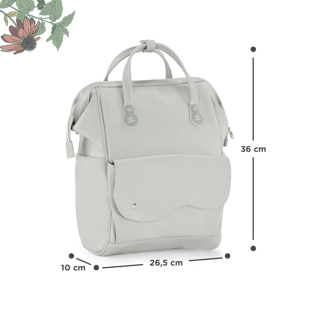 KINDERKRAFT SELECT Taška/batoh přebalovací Treasurpack Grey Nature Vibes, Premium