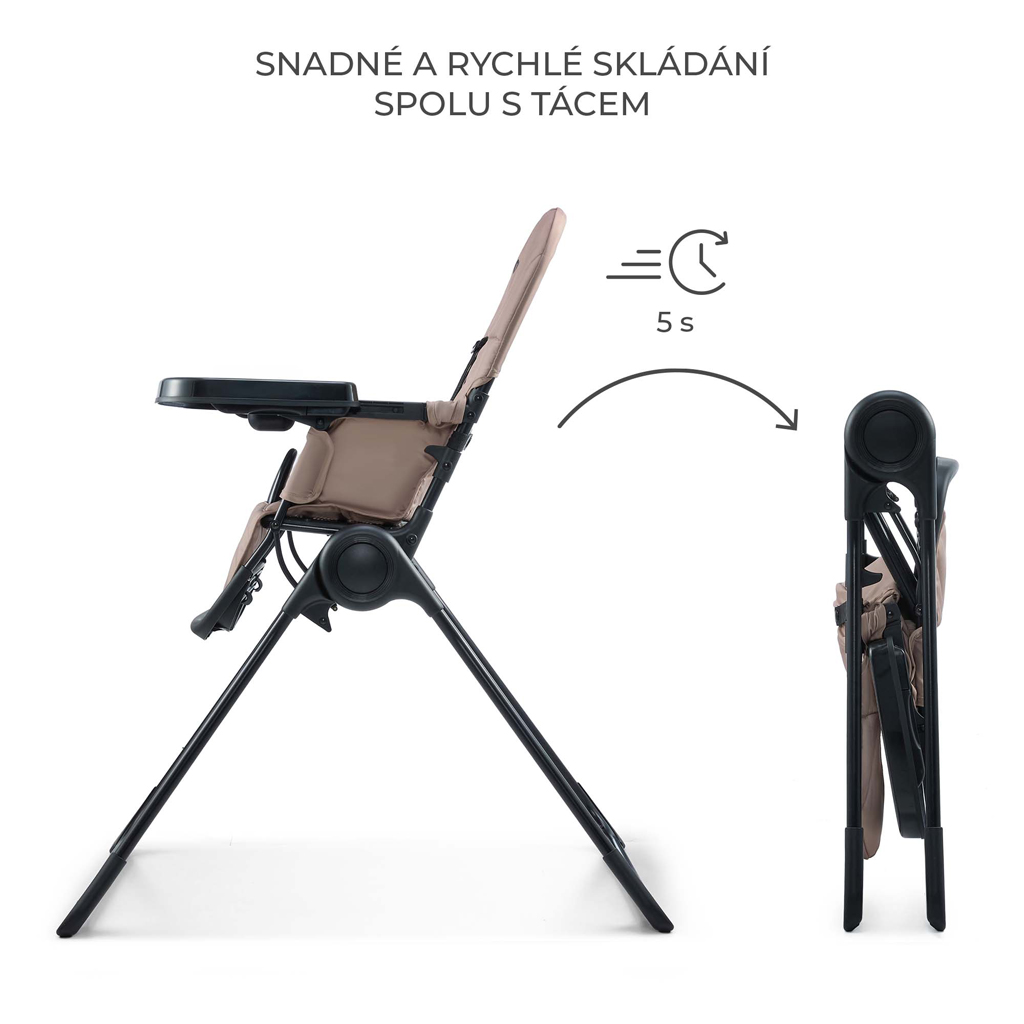 KINDERKRAFT Židlička jídelní Binci Beige