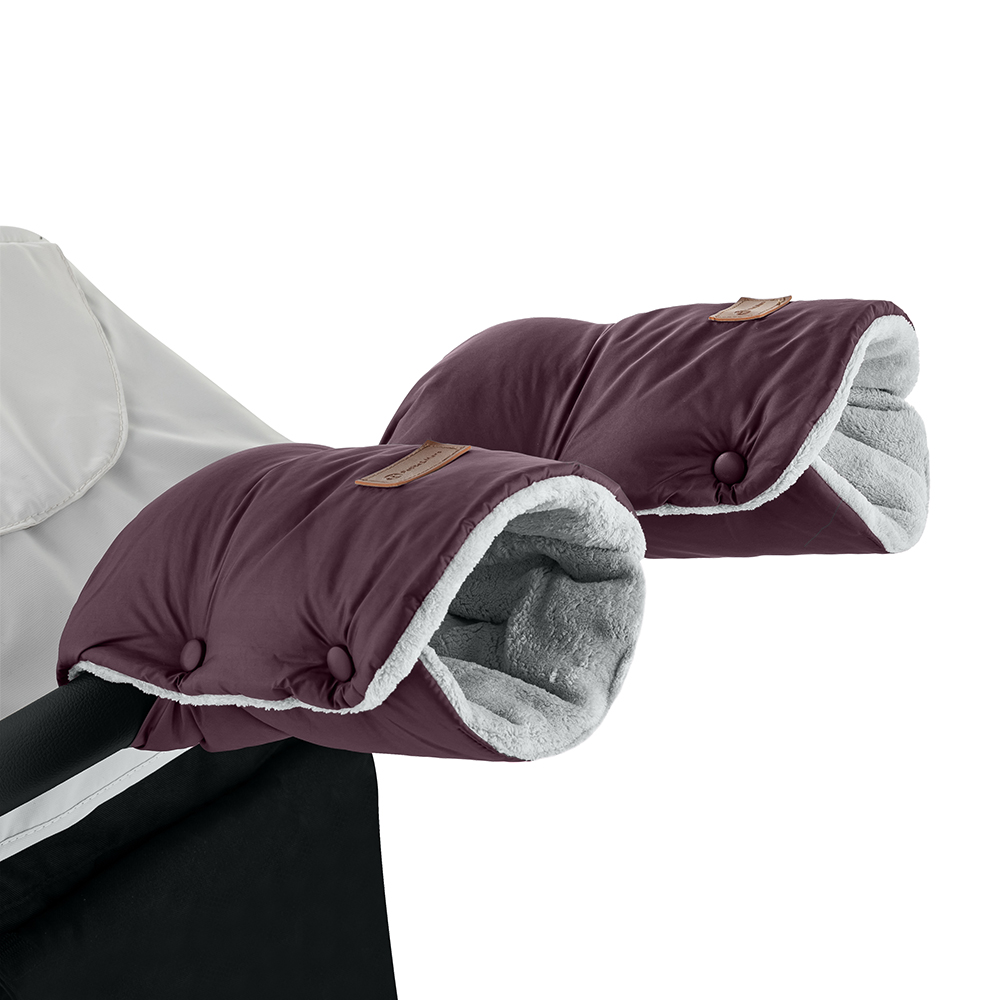 PETITE&amp;MARS Set zimný fusak Jibot 3v1 + rukavice na kočík Jasie Mysterious Plum Horizontal 