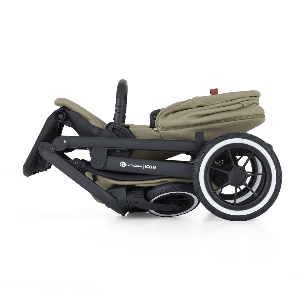 PETITE&amp;MARS SET Kočík 4v1 ICON Mossy Green XXL AIR + CBX By CYBEX Aton B2 i-Size