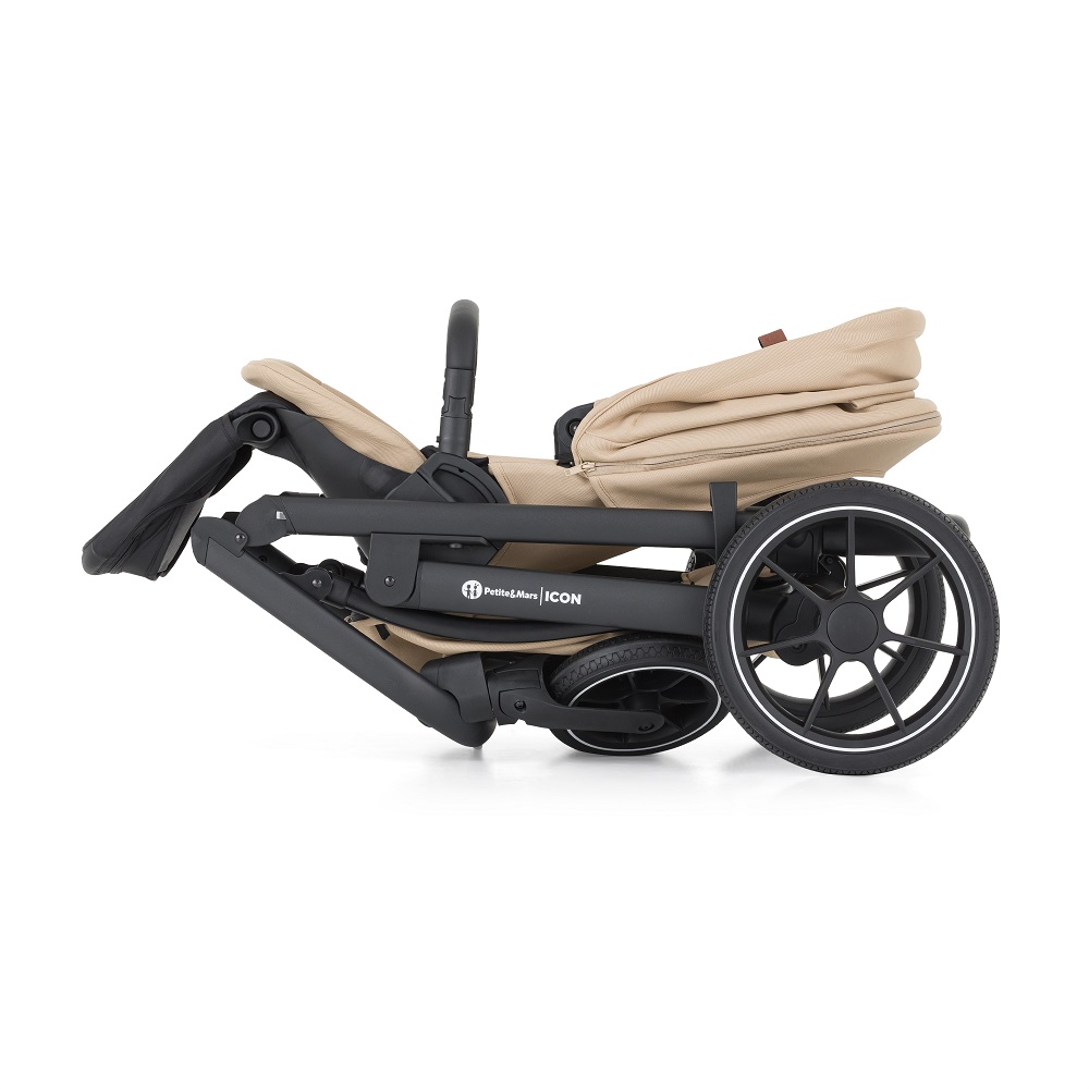 PETITE&amp;MARS SET Kočík 4v1 ICON Mocha Beige LITE RWS + CBX By CYBEX Aton B2 i-Size