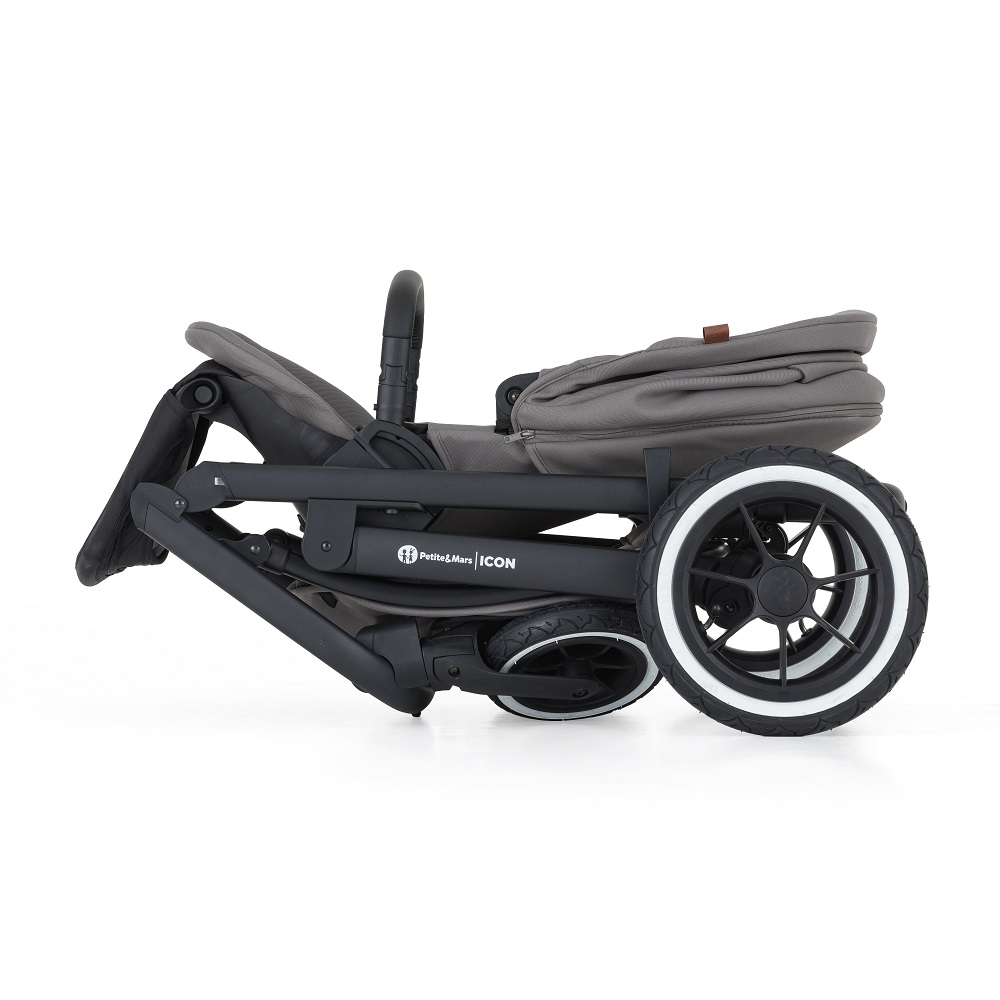 PETITE&amp;MARS SET Kočík 4v1 ICON Dove Grey LITE AIR + CBX By CYBEX Aton B2 i-Size