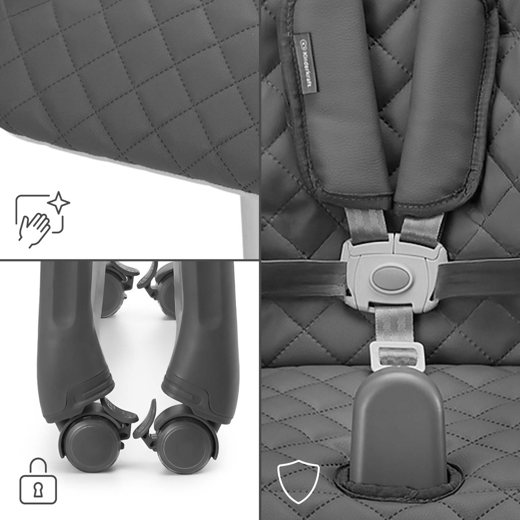 KINDERKRAFT Židlička jídelní Tulo Grey