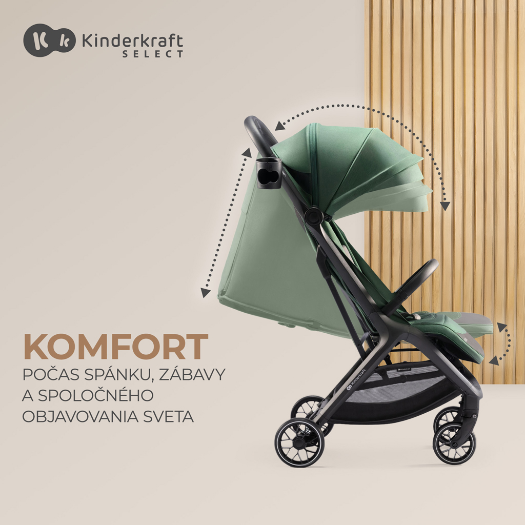 KINDERKRAFT SELECT Kočárek sportovní Nubi 2 Mistic Green