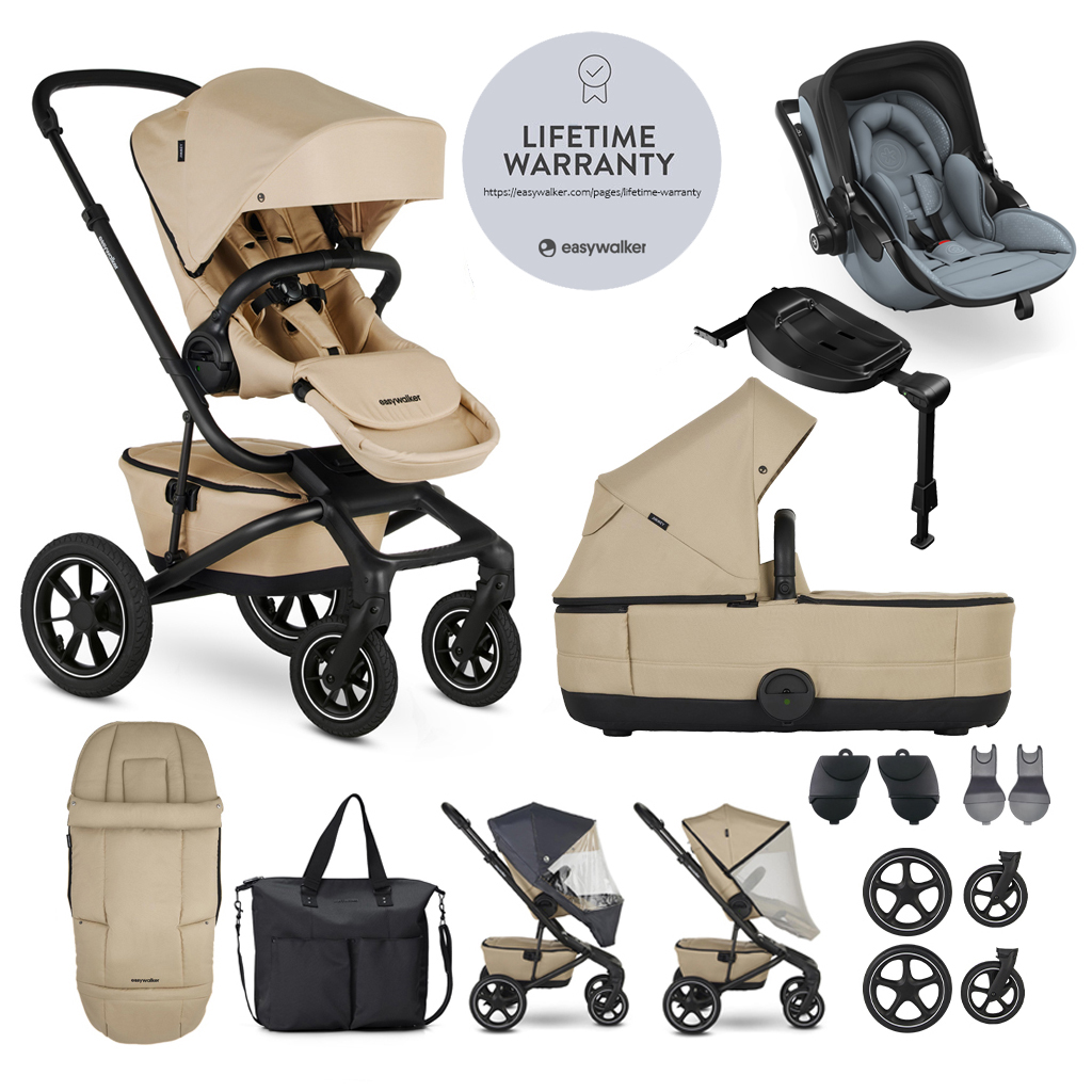 EASYWALKER Set XXL kočárek Jimmey Air Sand Taupe + KIDDY Evoluna i-size 2
