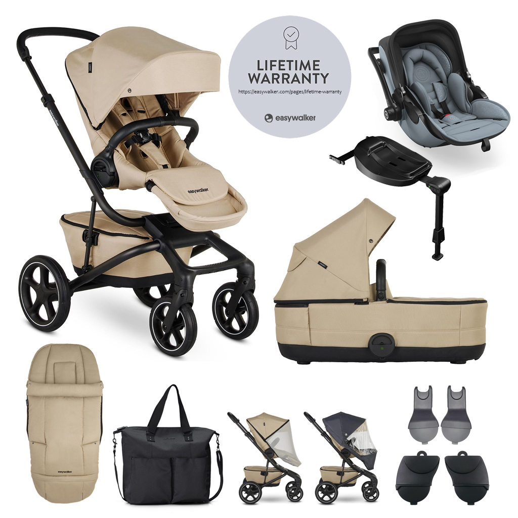 EASYWALKER SET XXL kočárek Jimmey Sand Taupe + KIDDY Evoluna i-size 2