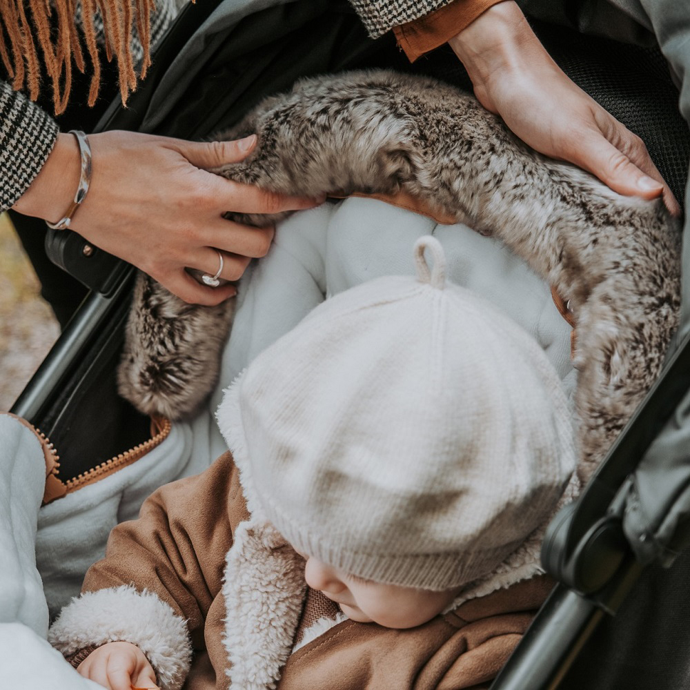 PETITE&amp;MARS Fusak 4v1 Comfy Elegant Caramel + rukávník Jasie Charcoal Grey