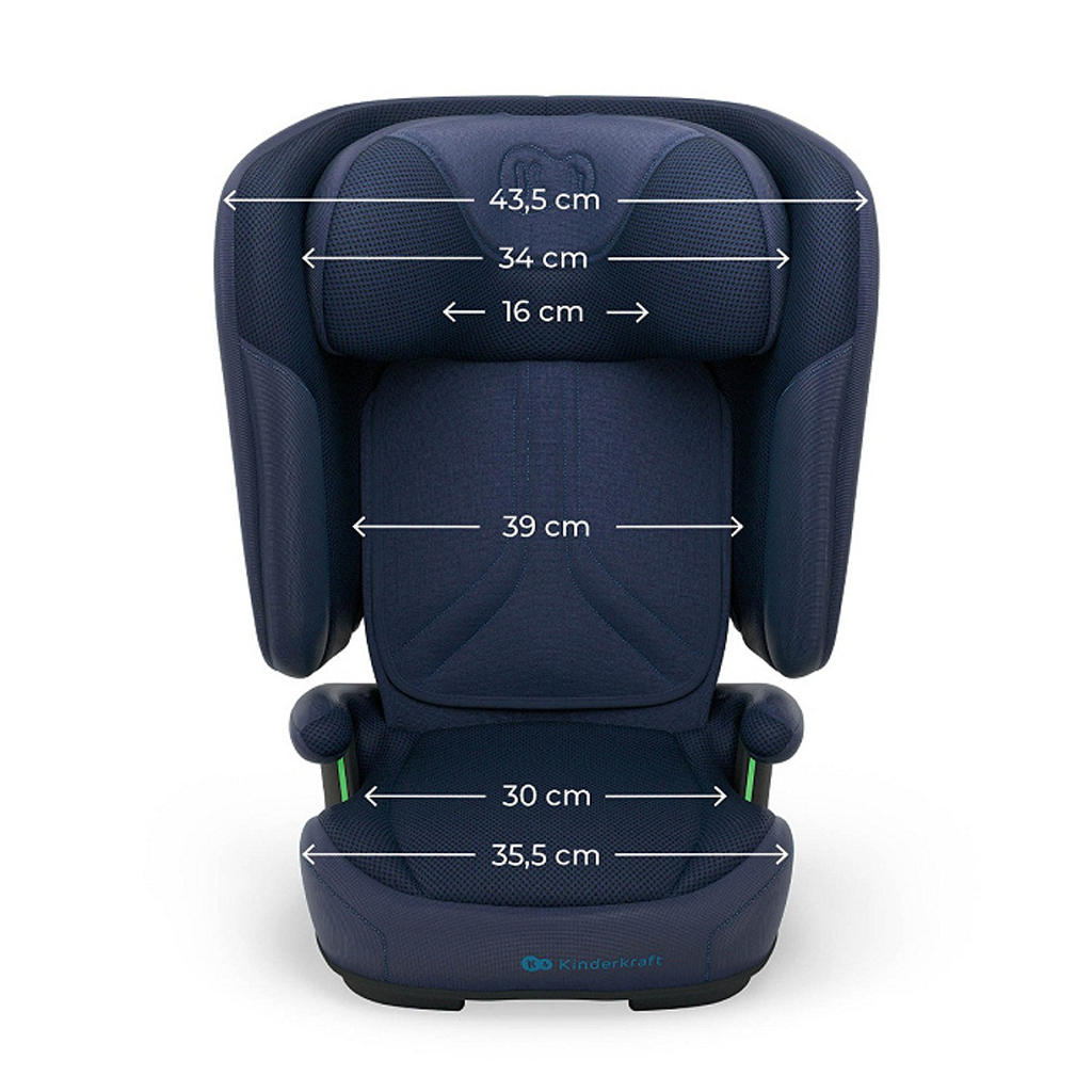 KINDERKRAFT Autosedačka skládací Unity 2 I-Size (100-150 cm) Navy