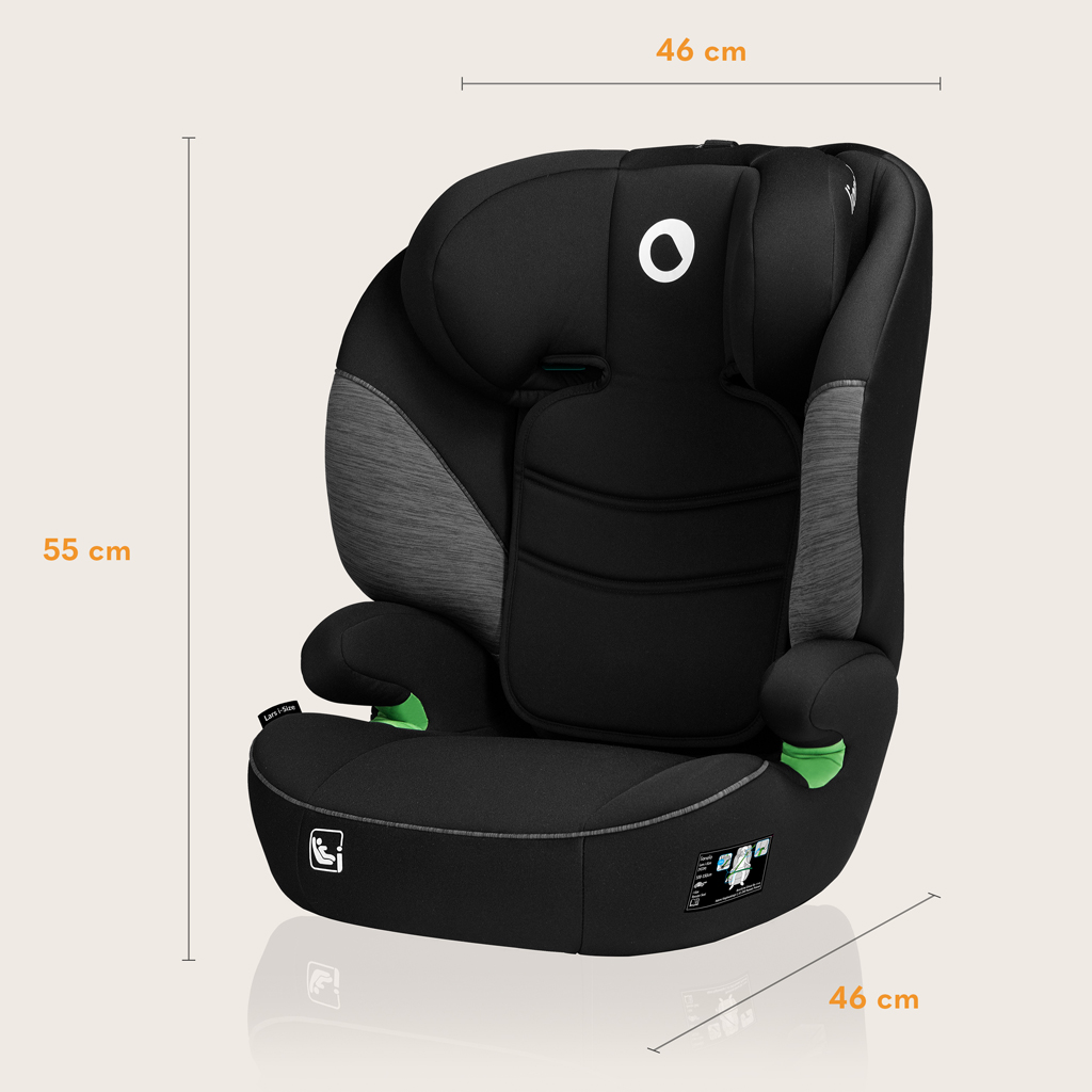 LIONELO Autosedačka Lars i-Size (100-150 cm) Black Grey