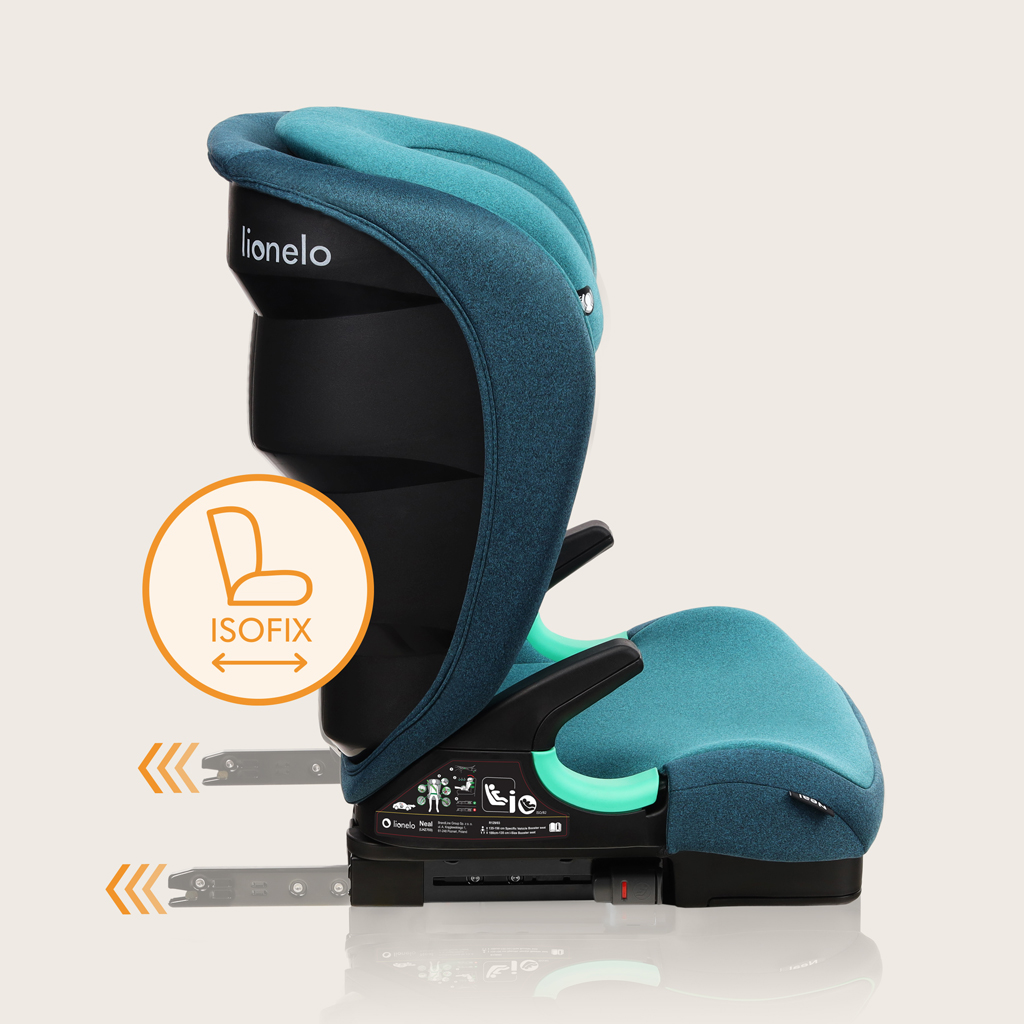 LIONELO Autosedačka Neal i-Size (100-150 cm) Green Turquoise