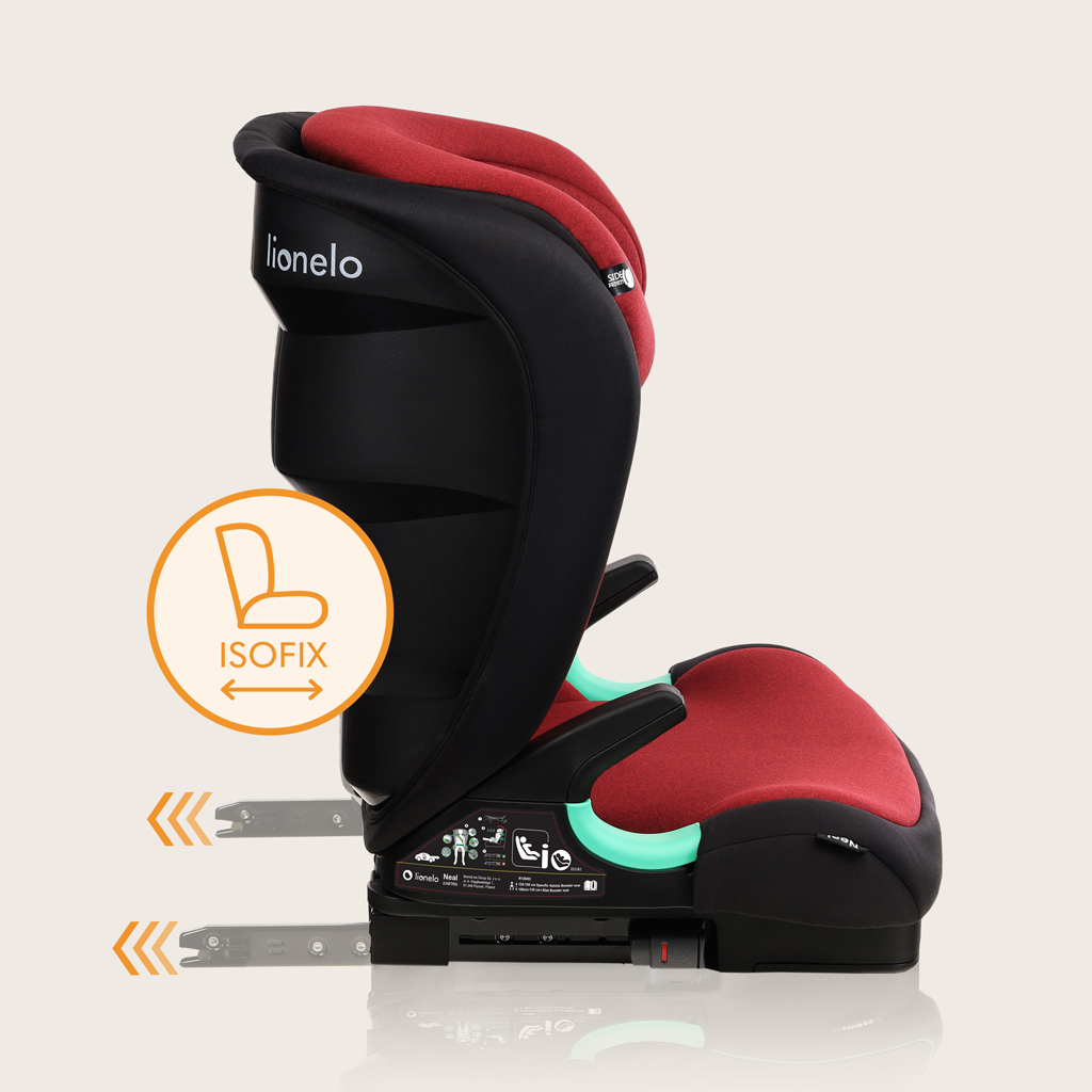 LIONELO Autosedačka Neal i-Size (100-150 cm) Red Burgundy