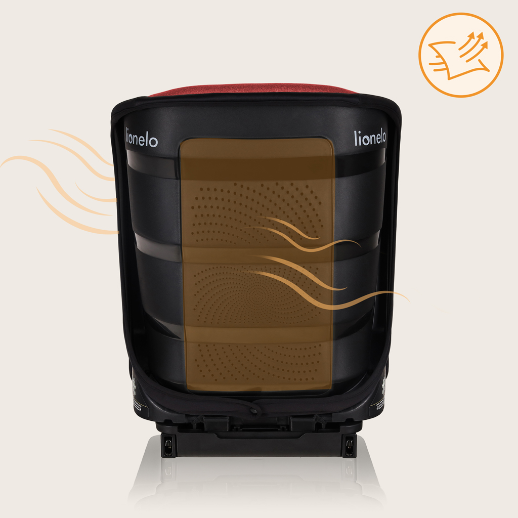 LIONELO Autosedačka Neal i-Size (100-150 cm) Red Burgundy