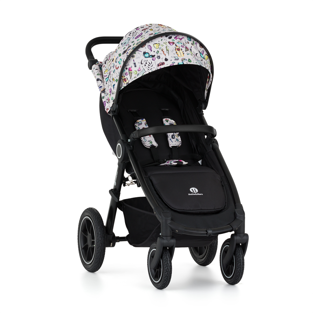 PETITE&amp;MARS Kočárek sportovní Street2 Air Black Limited 100 Tattoo