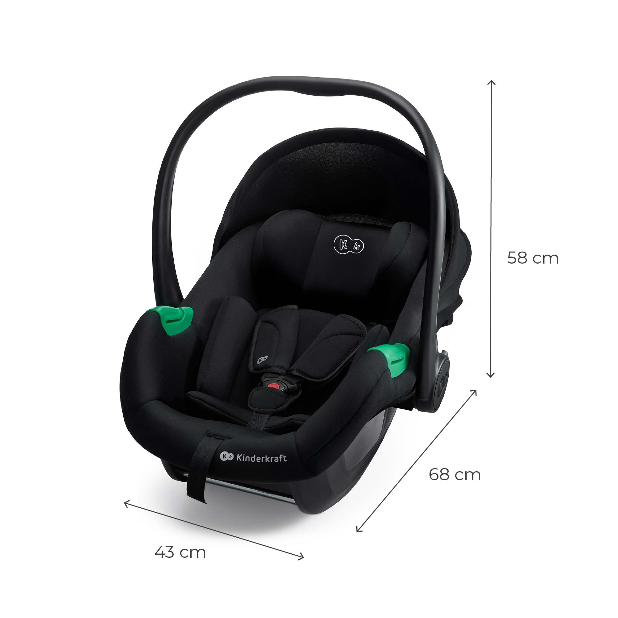 KINDERKRAFT Autosedačka Mink Pro 2 i-size (0-13 kg) a základňa Mink FX 2 Black