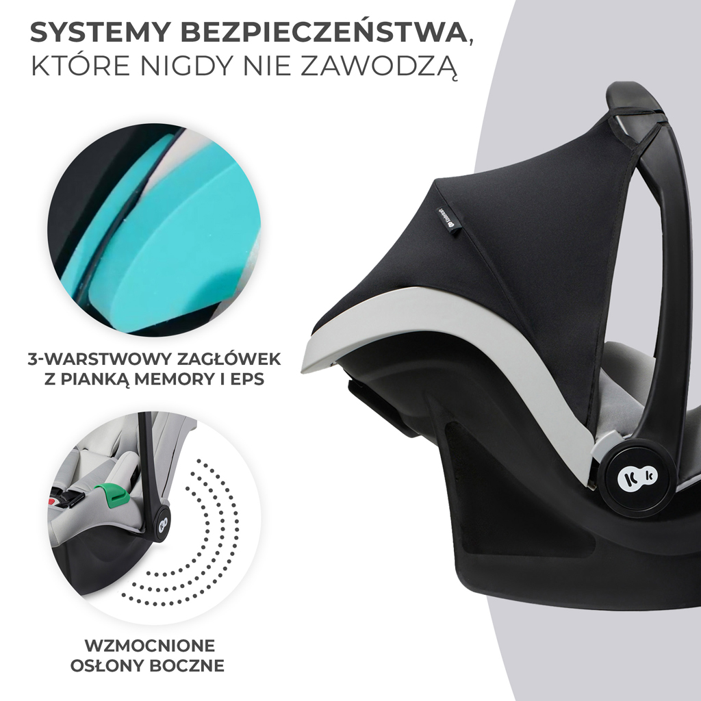 KINDERKRAFT Autosedačka Mink PRO i-Size 40-75 cm + základňa Grey