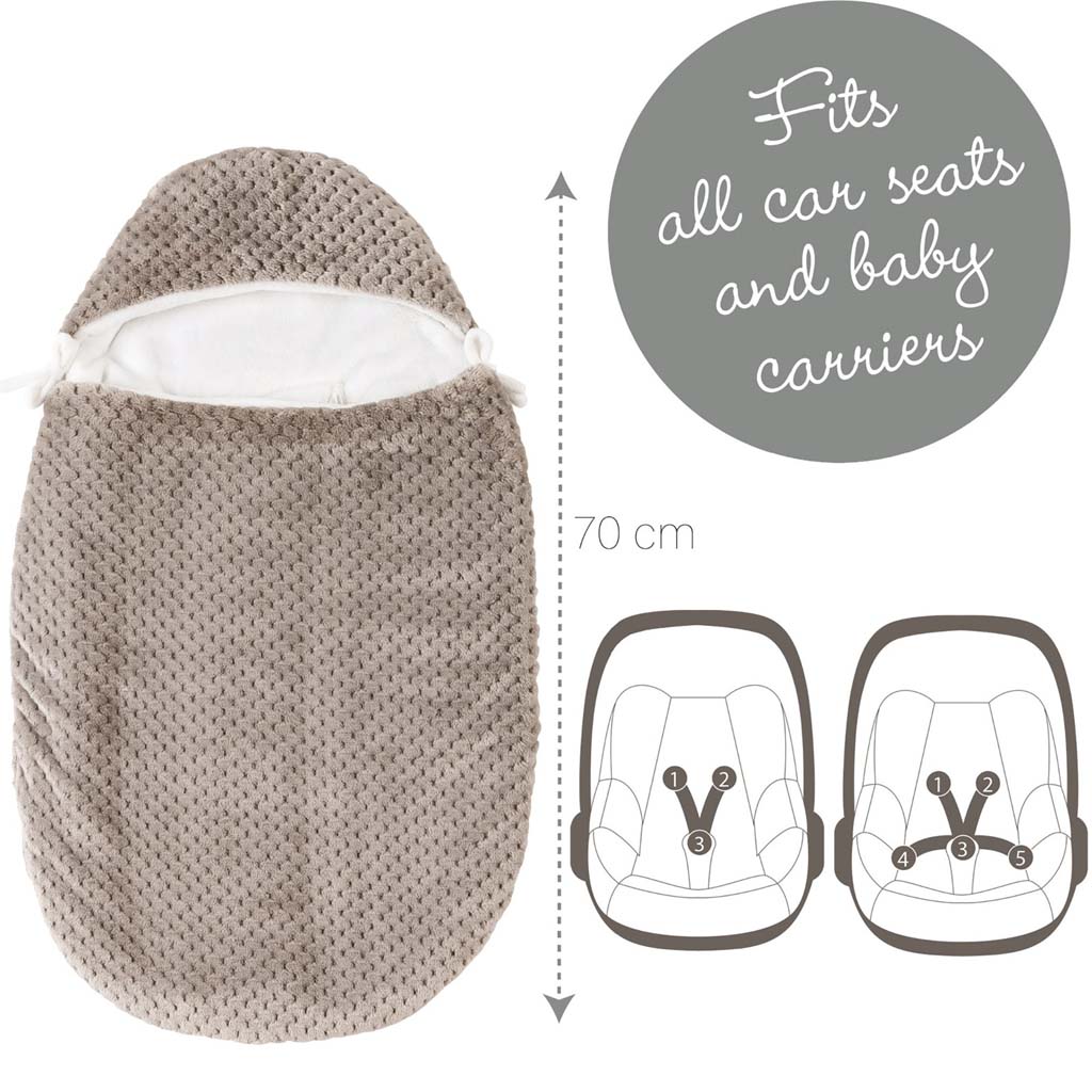 NATTOU Fusak dětský do autosedačky Lapidou pineapple grey 70cm