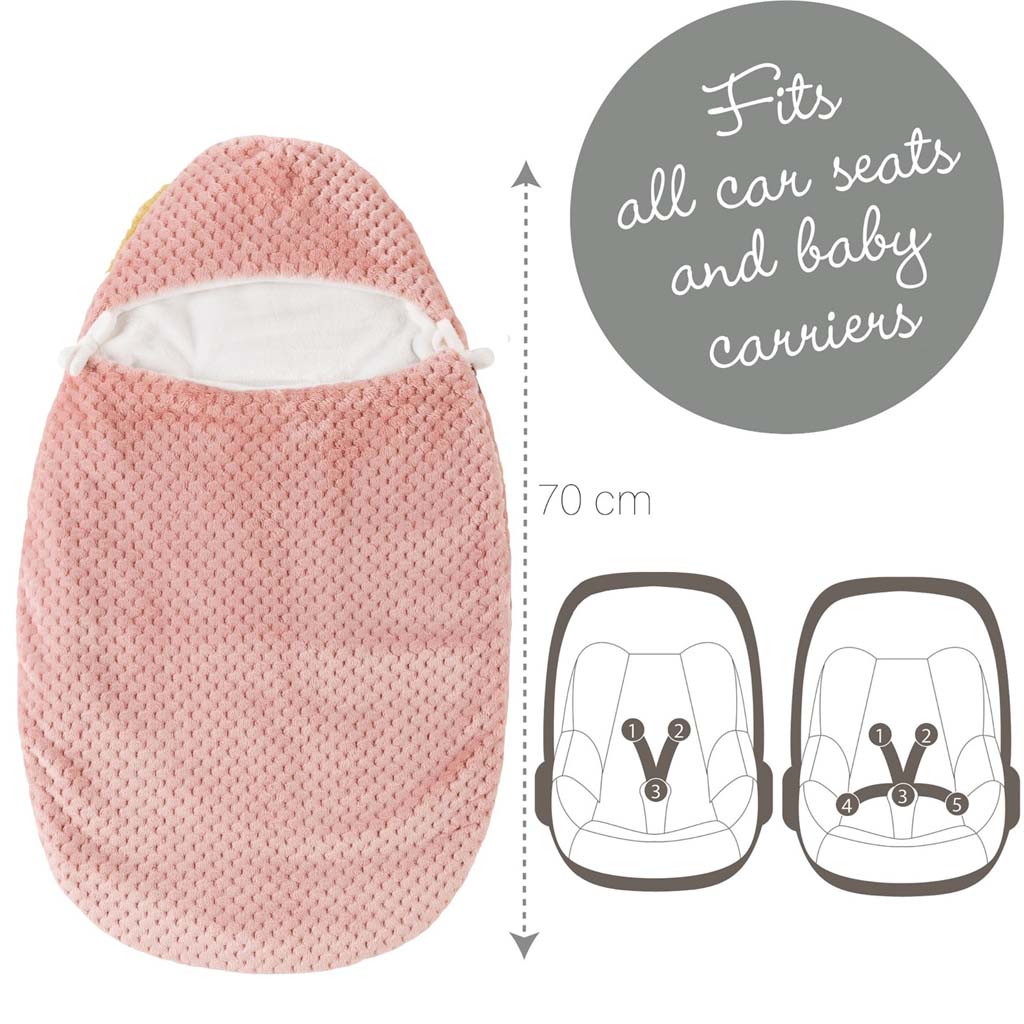 NATTOU Fusak dětský do autosedačky Lapidou pineapple pink 70cm