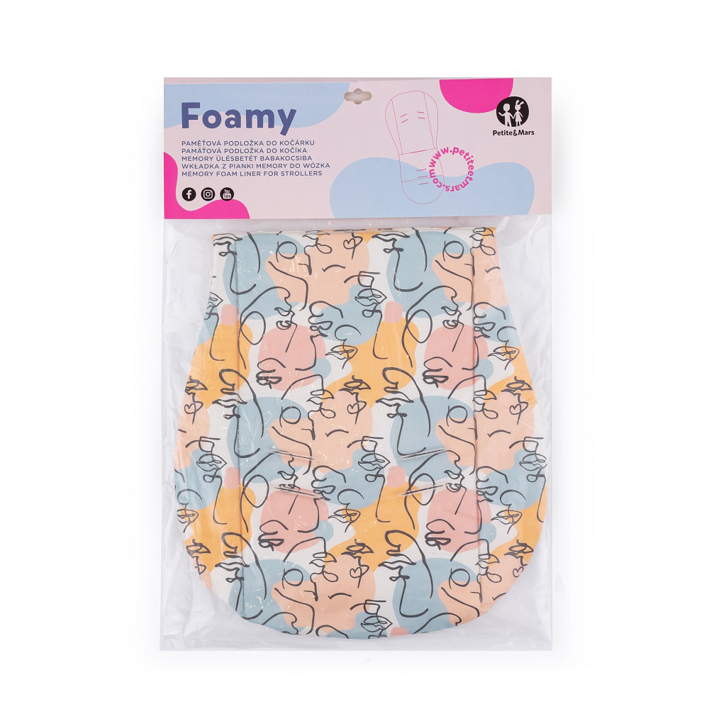 PETITE&amp;MARS Vložka do kočárku Foamy Limited 100 Palmtree